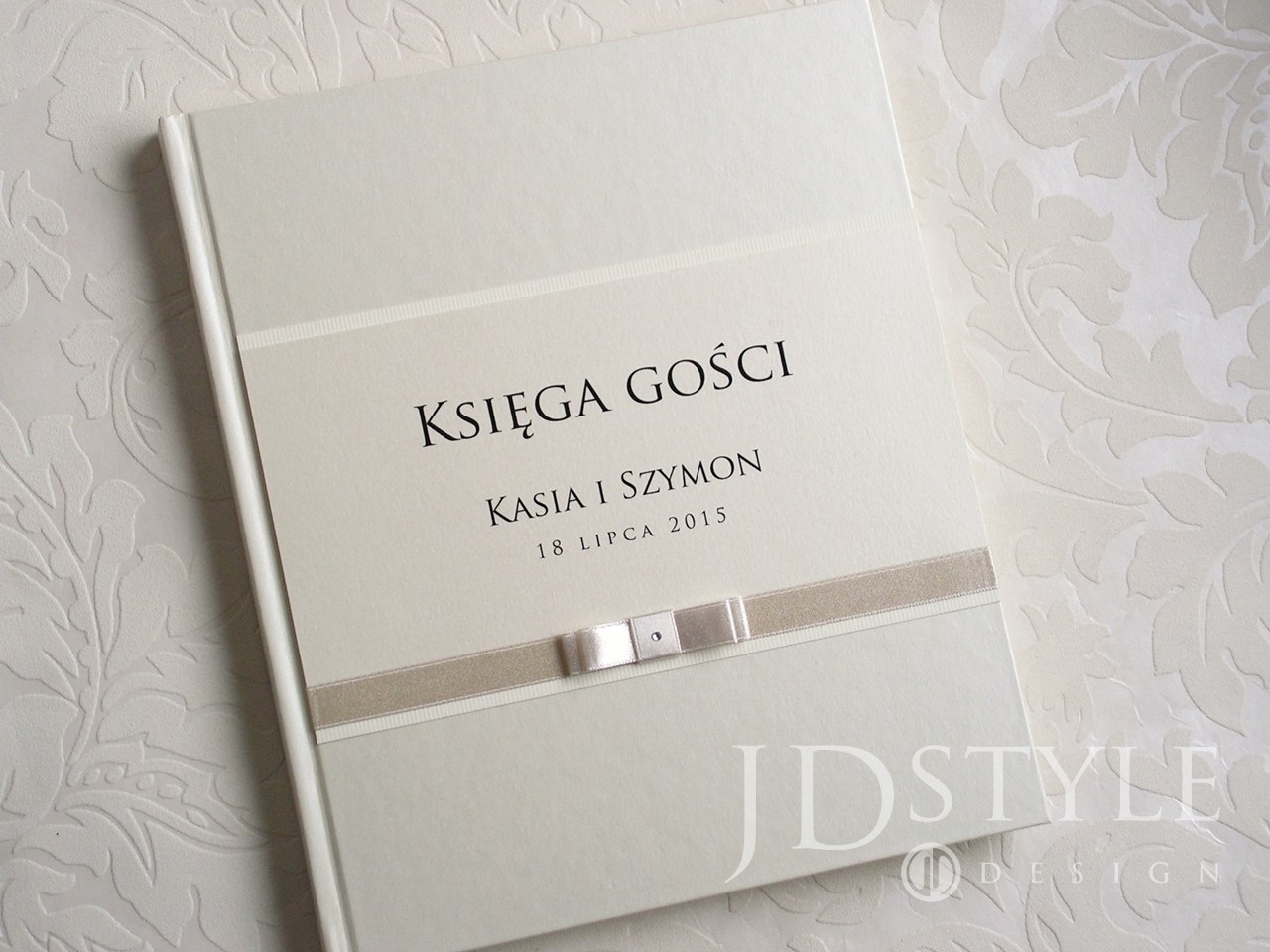 Księga gości uniwersalna eleganckie wesele GL-05-K-(ecru lub biała)