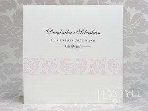 Zaproszenia ślubne Smooth blady róż SM-09