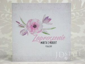 Zaproszenia ślubne akwarele Flower FL-23