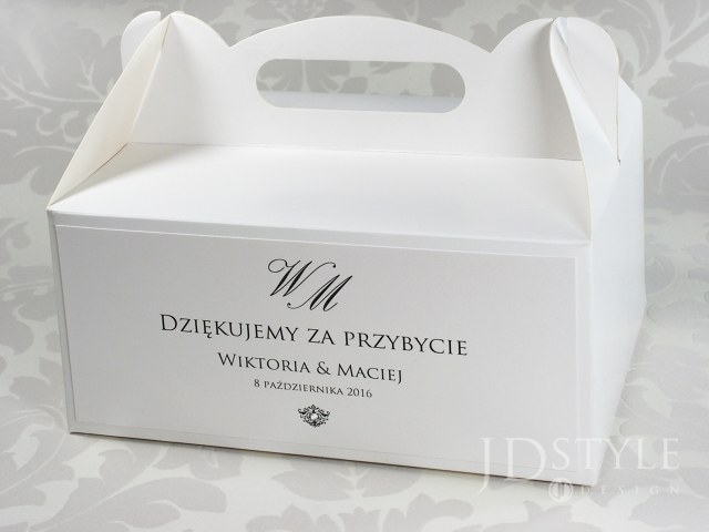 Pudełka na ciasto weselne Royal eleganckie RO-PNC