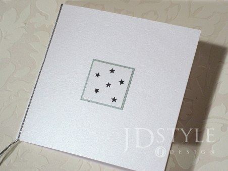 Kartki świąteczne firmowe perłowe ręcznie robione srebrny sznurek BN-04