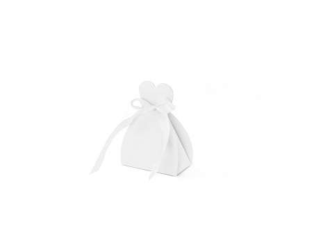 Pudełeczka dla gości białe sukienka komplet PUDP1/K - 10szt