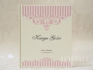 Księga do wpisów gości weselnych brudny róż kolory VI-06-K