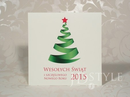 Bożonarodzeniowe kartki świąteczne firmowe BN-32, druk logo i koperta w cenie kartki