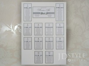Plan stołów weselnych srebrny Prestige PR-02-PS
